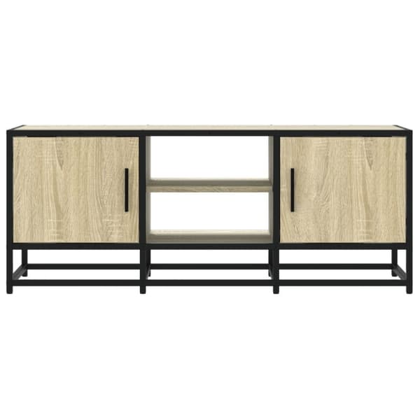 vidaXL TV-taso Sonoma-tammi 100x35x41 cm tekninen puu ja metalli