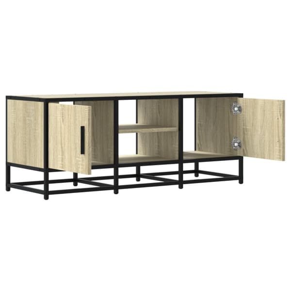 vidaXL TV-taso Sonoma-tammi 100x35x41 cm tekninen puu ja metalli