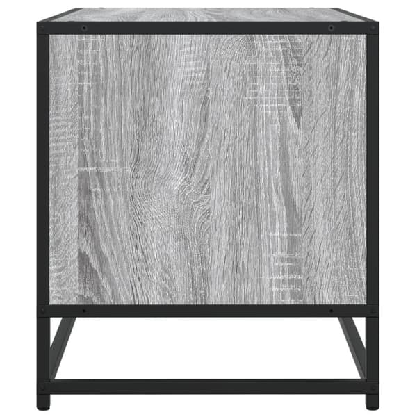 vidaXL tv-bord 91x40x46 cm konstrueret træ og metal grå sonoma-eg