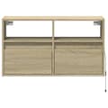Miniatyrbilde 7 av 11: vidaXL Vegghengt TV-benk med LED sonoma eik 80x31x45 cm