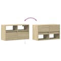 Miniatyrbilde 11 av 11: vidaXL Vegghengt TV-benk med LED sonoma eik 80x31x45 cm