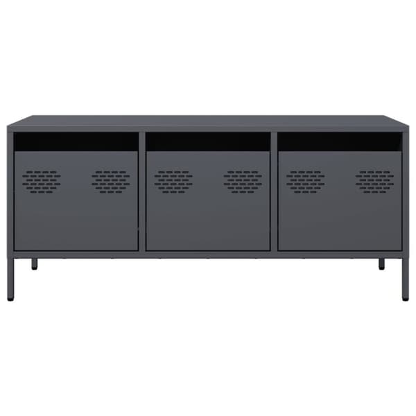 vidaXL tv-bord 101,5x39x43,5 cm koldvalset stål antracitgrå