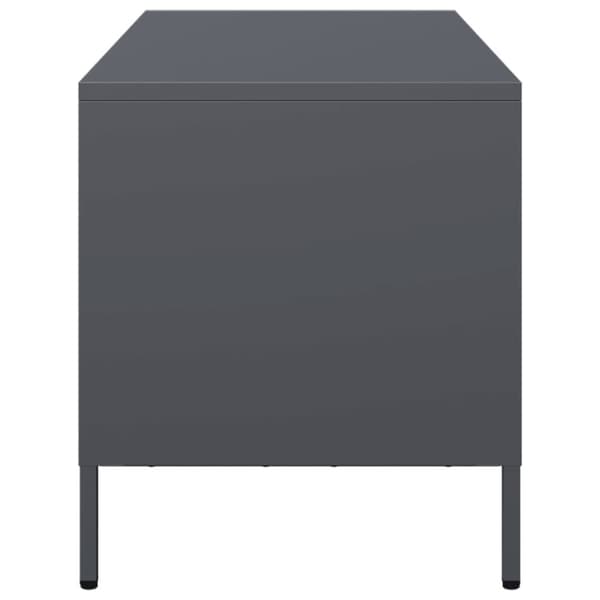 vidaXL tv-bord 101,5x39x43,5 cm koldvalset stål antracitgrå