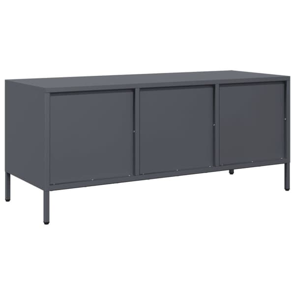 vidaXL tv-bord 101,5x39x43,5 cm koldvalset stål antracitgrå