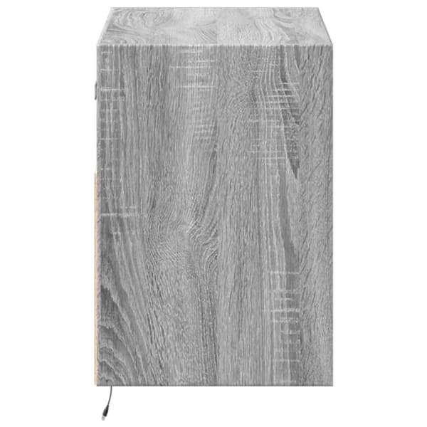 vidaXL væghængt tv-bord med LED-lys 80x31x45 cm grå sonoma-eg