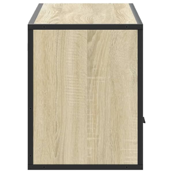 vidaXL TV-benk sonoma eik 100x31x39,5 cm konstruert tre og metall