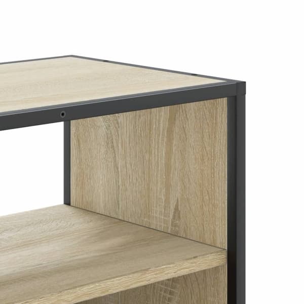 vidaXL TV-benk sonoma eik 100x31x39,5 cm konstruert tre og metall