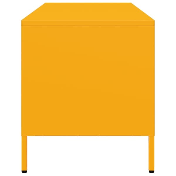 vidaXL Tv-bänk senapsgul 101,5x39x43,5 cm kallvalsat stål