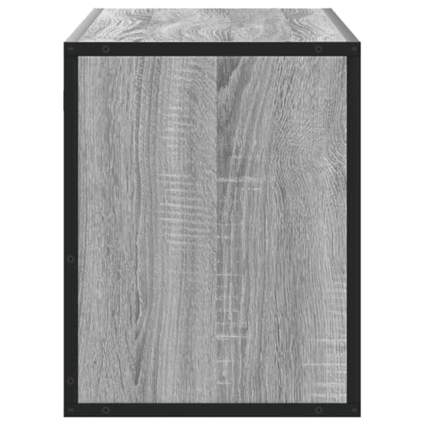 vidaXL tv-bord 100x31x39,5 cm konstrueret træ og metal grå sonoma-eg