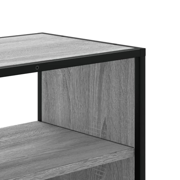 vidaXL tv-bord 100x31x39,5 cm konstrueret træ og metal grå sonoma-eg