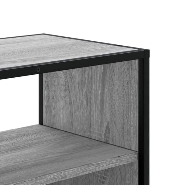 vidaXL TV-taso harmaa Sonoma 100x31x39,5 cm tekninen puu ja metalli