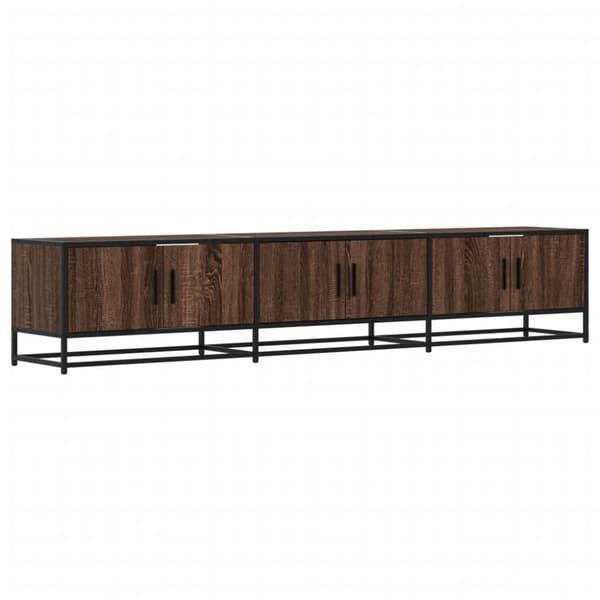 vidaXL tv-bord 210x35x41 cm konstrueret træ brun egetræsfarve