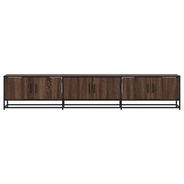 vidaXL tv-bord 210x35x41 cm konstrueret træ brun egetræsfarve