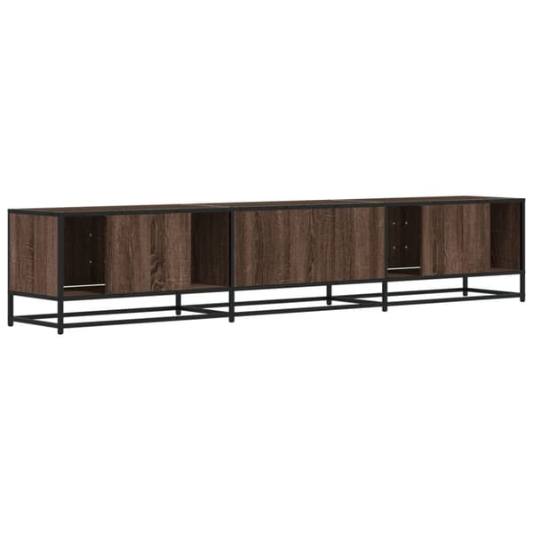 vidaXL tv-bord 210x35x41 cm konstrueret træ brun egetræsfarve
