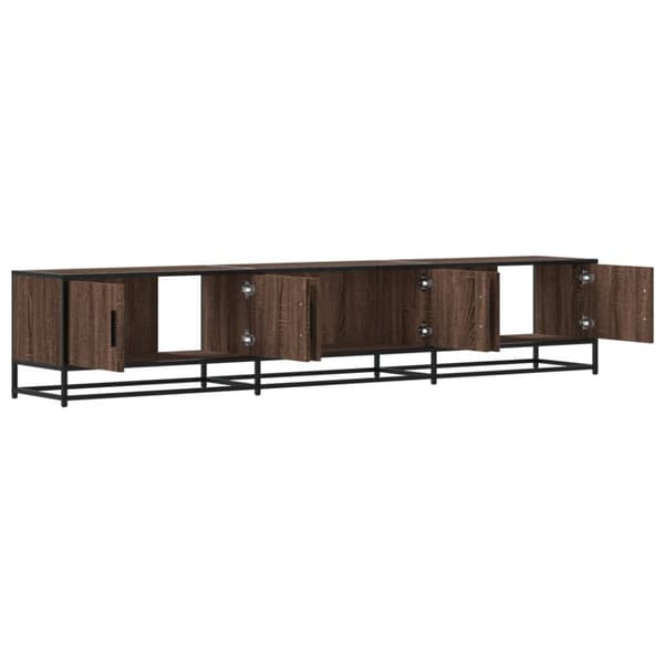 vidaXL tv-bord 210x35x41 cm konstrueret træ brun egetræsfarve
