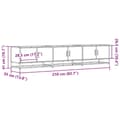 Miniatyrbillede 11 af 11: vidaXL tv-bord 210x35x41 cm konstrueret træ brun egetræsfarve