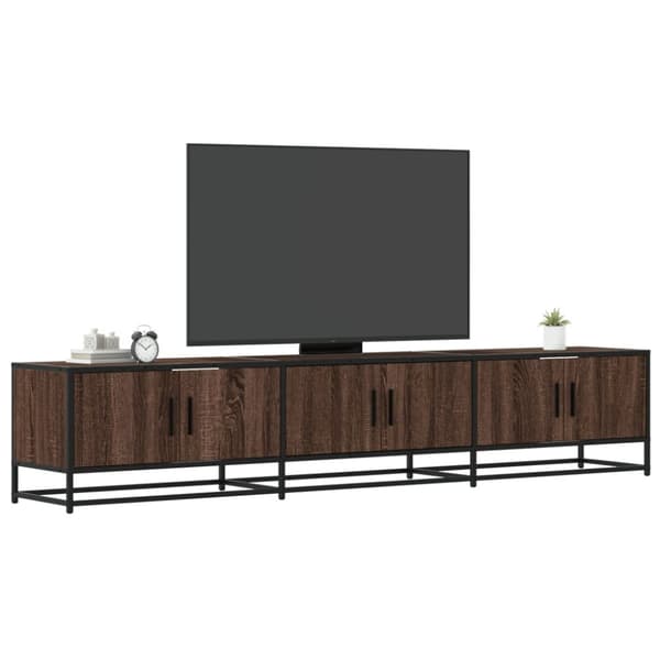 vidaXL tv-bord 210x35x41 cm konstrueret træ brun egetræsfarve