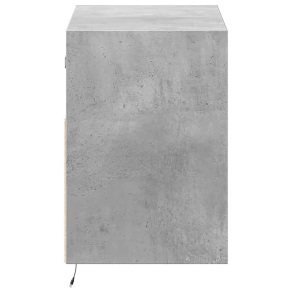 vidaXL væghængt tv-bord med LED-lys 80x31x45 cm betongrå