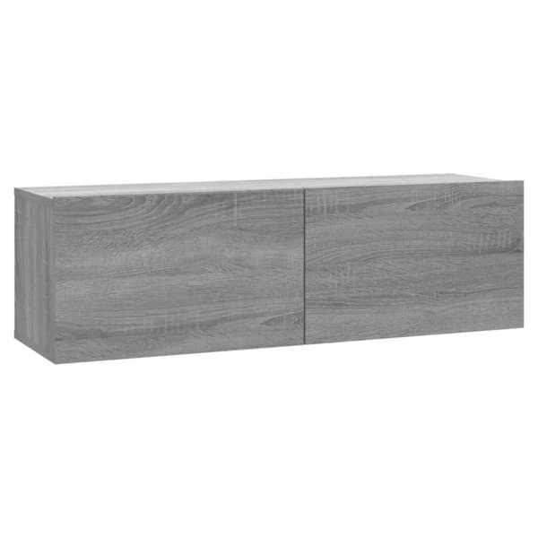 Tv-bänk för vägg grå sonoma 100x30x30 cm konstruerat trä