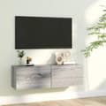 Miniatyrbild 1 av 2: Tv-bänk för vägg grå sonoma 100x30x30 cm konstruerat trä