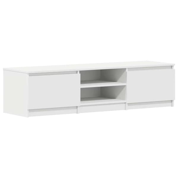 Tv-bänk vit 140x40x35,5 cm konstruerat trä
