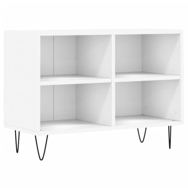 Tv-bänk vit 69,5x30x50 cm konstruerat trä