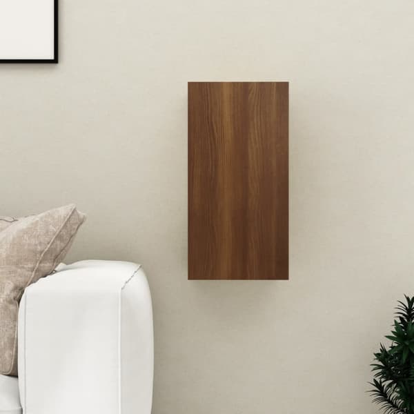 Tv-bänk brun ek 30,5x30x60 cm konstruerat trä