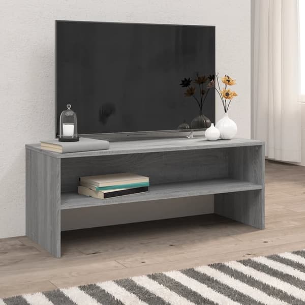 TV-bänk grå sonoma 100x40x40 cm konstruerat trä