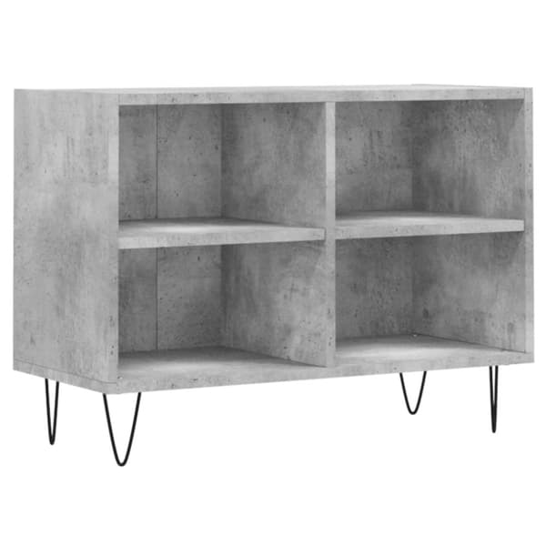 Tv-bänk betonggrå 69,5x30x50 cm konstruerat trä