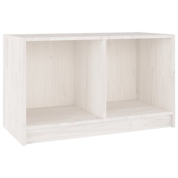 Tv-bänk vit 70x33x42 cm massiv furu