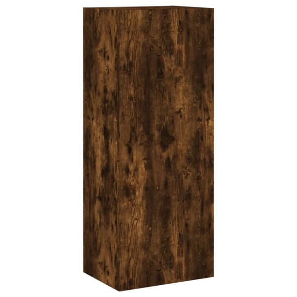 Väggmonterad tv-bänk rökfärgad ek 40,5x30x102cm konstruerat trä