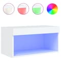 Miniatyrbild 2 av 2: TV-bänk med LED-belysning vit 60x30x30 cm