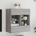 Miniatyrbild 1 av 2: Väggmonterad tv-bänk LED grå sonoma 58,5x30x60,5 cm