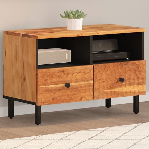 Tv-bänk 70x33x46 cm massivt akaciaträ