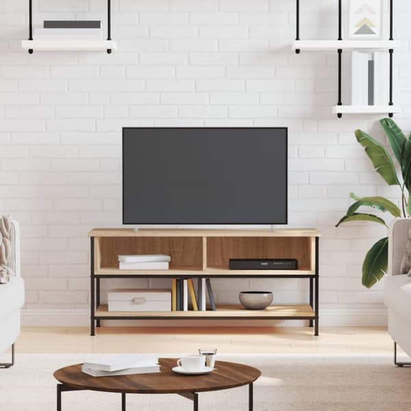 Tv-bänk sonoma-ek 100x35x45 cm konstruerat trä