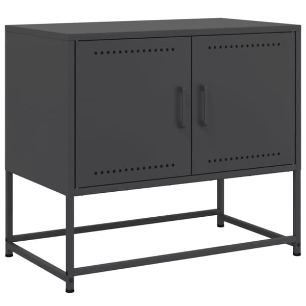 Tv-bänk svart 68,5x39x60,5 cm stål