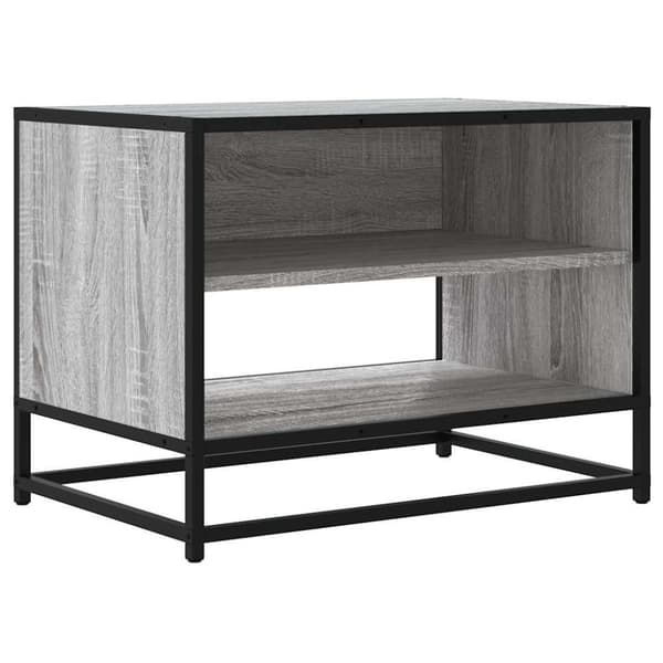 Tv-bänk grå sonoma 61x40x46 cm konstruerat trä och metall