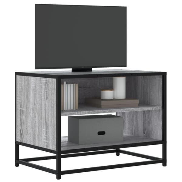 Tv-bänk grå sonoma 61x40x46 cm konstruerat trä och metall