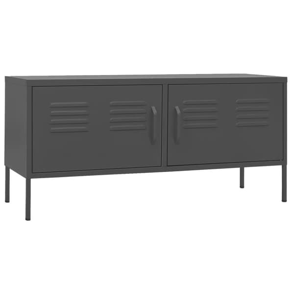 Tv-bänk antracit 105x35x50 cm stål