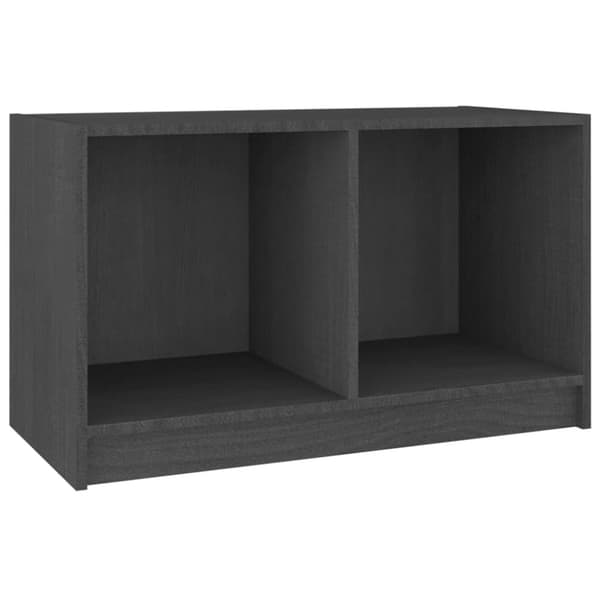Tv-bänk grå 70x33x42 cm massiv furu