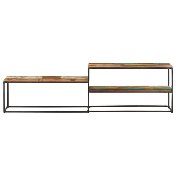 TV-bänk 180x30x50 cm massivt återvunnet trä