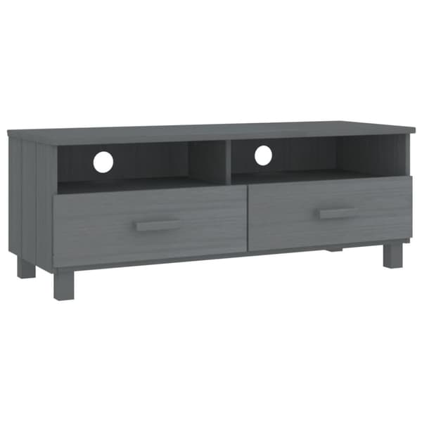 Tv-bänk HAMAR mörkgrå 106x40x40 cm massiv furu