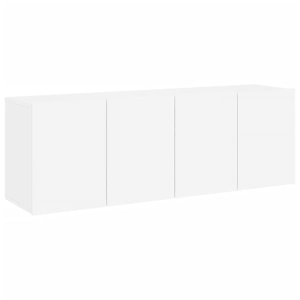 Väggmonterad tv-bänk 2 st vit 60x30x41 cm