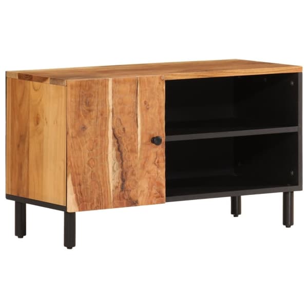 Tv-bänk 80x33x46 cm massivt akaciaträ