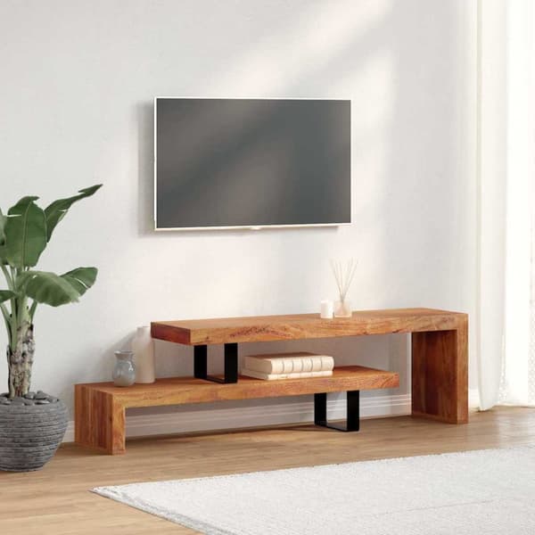 TV-bänk massivt akaciaträ