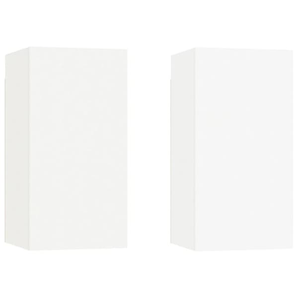 Tv-bänkar 2 st vit 30,5x30x60 cm konstruerat trä