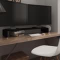 Miniatyrbild 1 av 2: TV-bord glas svart 110x30x13 cm