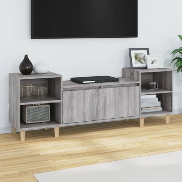 Tv-bänk grå sonoma 160x35x55 cm konstruerat trä