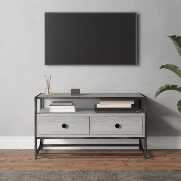 Tv-bänk grå sonoma 80x35x45 cm konstruerat trä