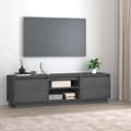 Miniatyrbild 1 av 2: Tv-bänk grå 140x35x40 cm massiv furu